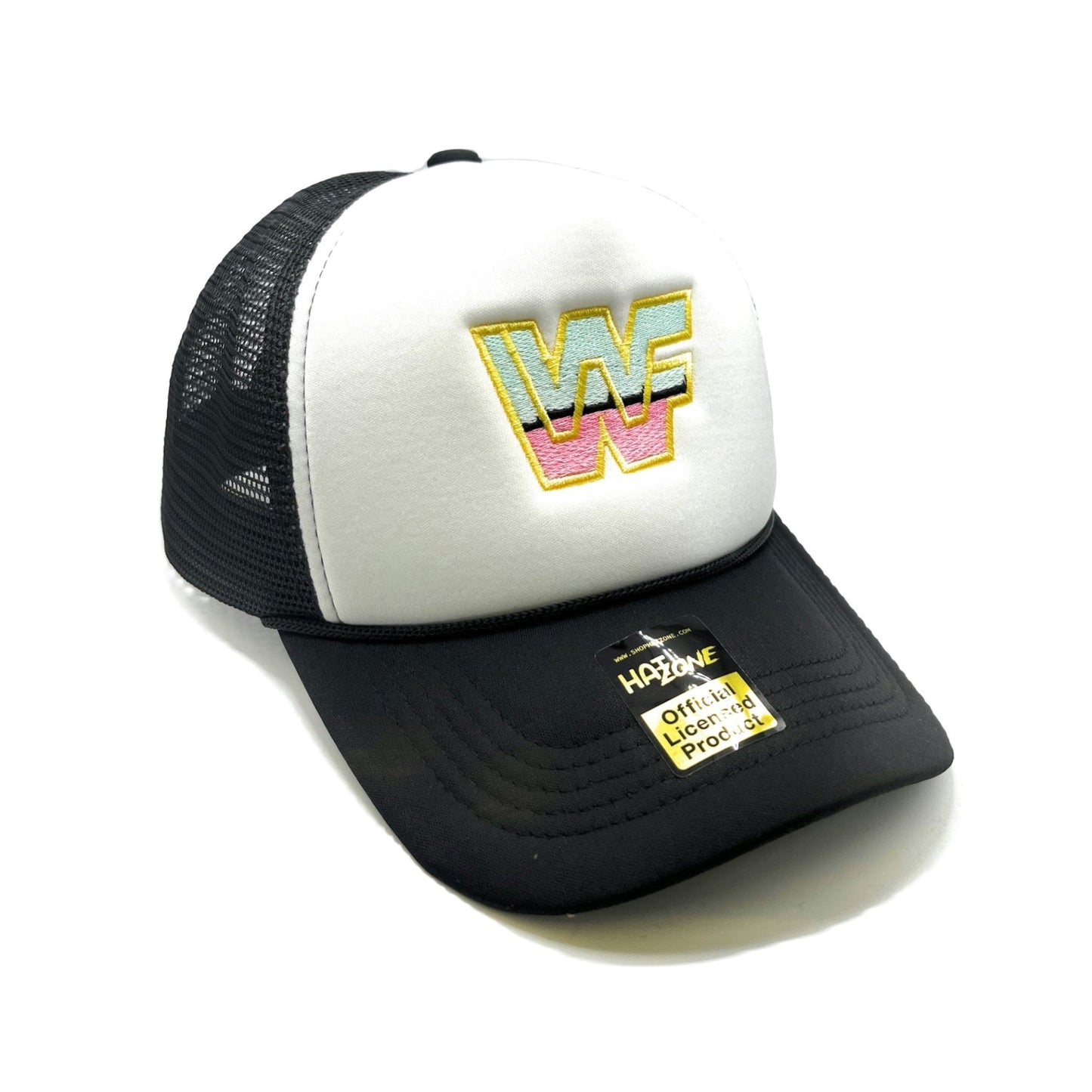 80s WWF Retro Trucker Snapback (White/Black) - Hat Supreme