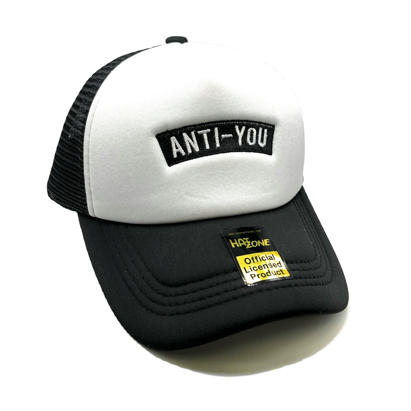 Anti-You Mesh Trucker Snapback (White/Black) - Hat Supreme