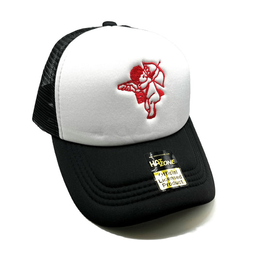 Cupid Mesh Trucker Snapback (White/Black) - Hat Supreme