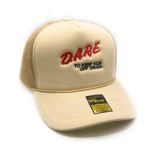 DARE Mesh Trucker Snapback (Khaki) - Hat Supreme