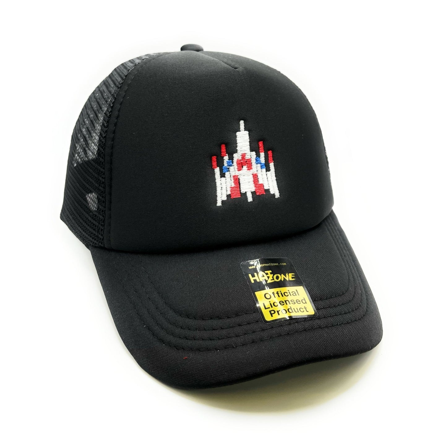 Galaga Mesh Trucker Snapback (Black) - Hat Supreme
