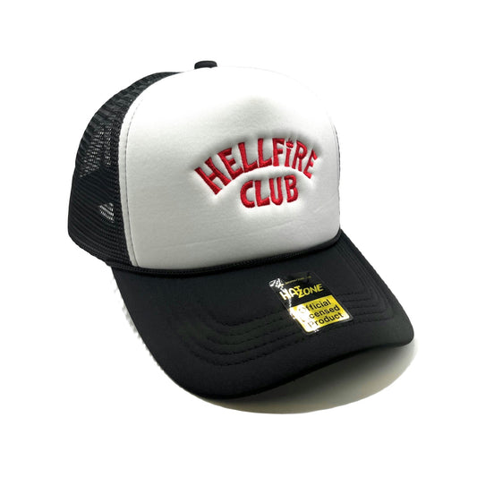 Hellfire Trucker Snapback (White/Black) - Hat Supreme