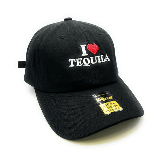 I Love Tequila Dad Hat (Black) - Hat Supreme