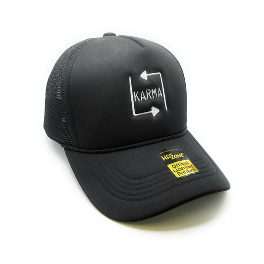 Karma Mesh Trucker Snapback (Black) - Hat Supreme