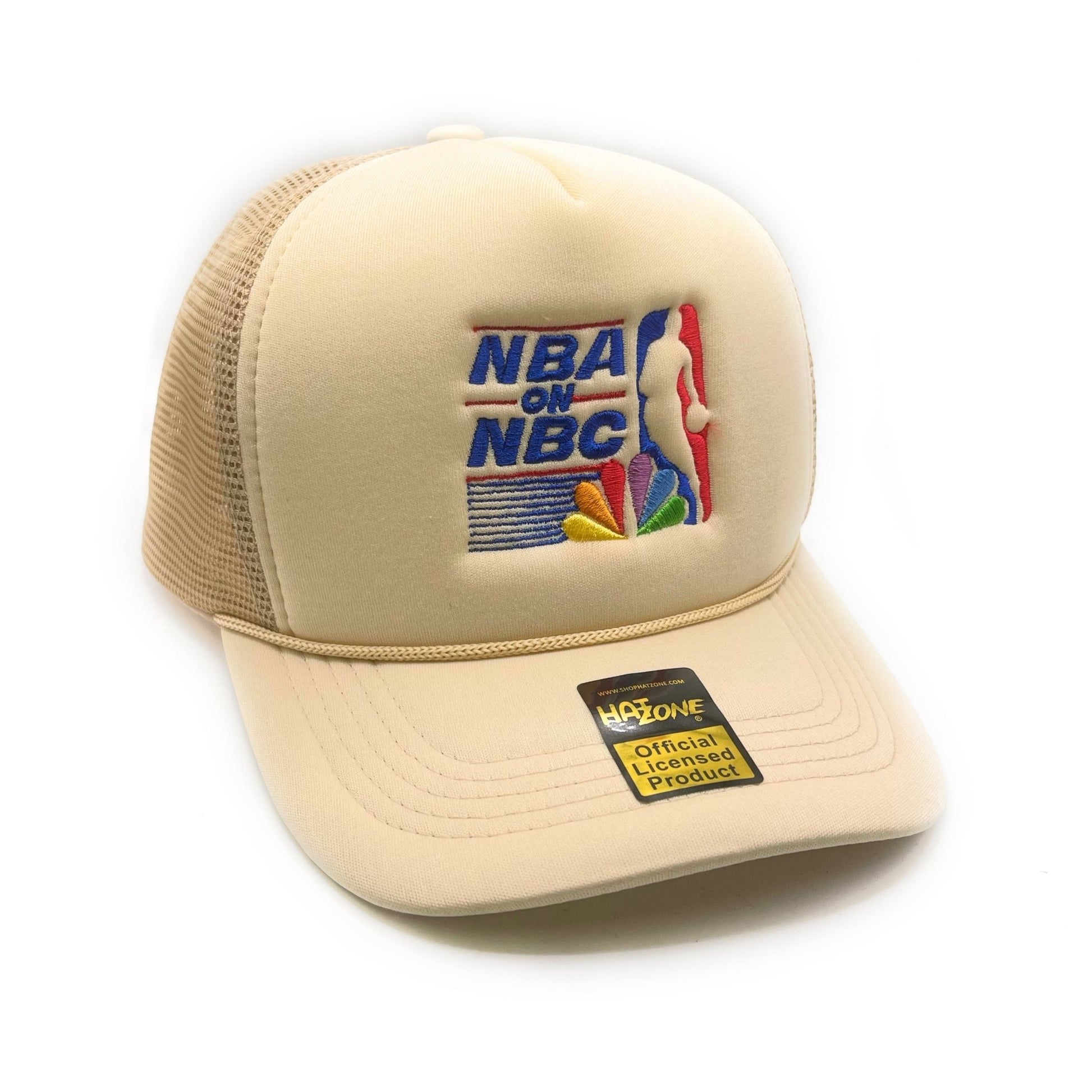 Retro Basketball Mesh Trucker Snapback (Khaki) - Hat Supreme