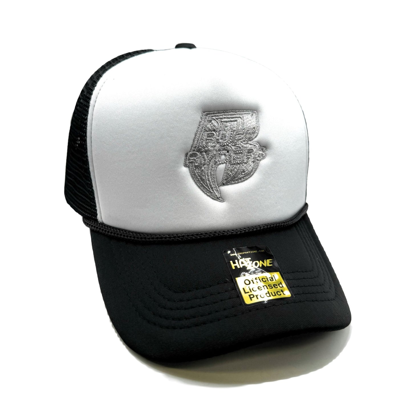 Retro Ruff Ryders Mesh Trucker Snapback (White/Black) - Hat Supreme