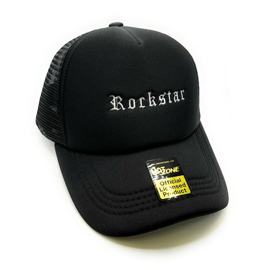 Rockstar Mesh Trucker Snapback (Black) - Hat Supreme