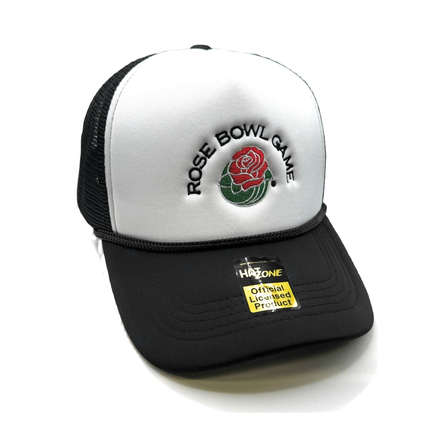 Rose Bowl Game Mesh Trucker Snapback (White/Black) - Hat Supreme