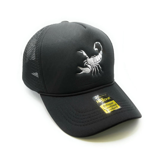 Scorpion Mesh Trucker Snapback (Black) - Hat Supreme