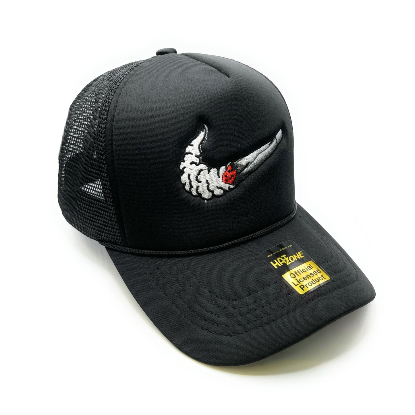 Smoke Mesh Trucker Snapback (Black) - Hat Supreme
