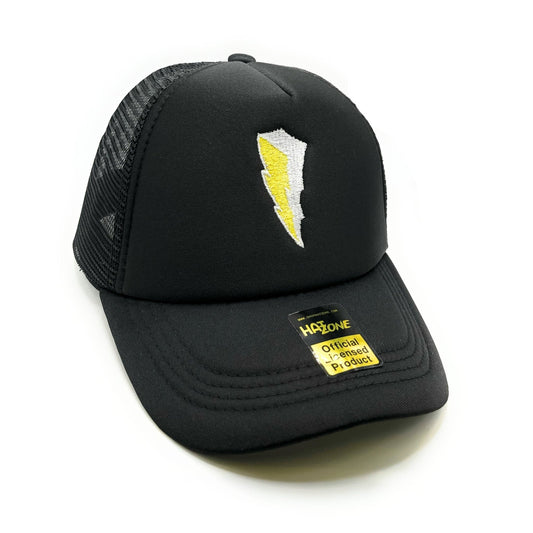 Super Hero Bolt Mesh Trucker Snapback (Black) - Hat Supreme