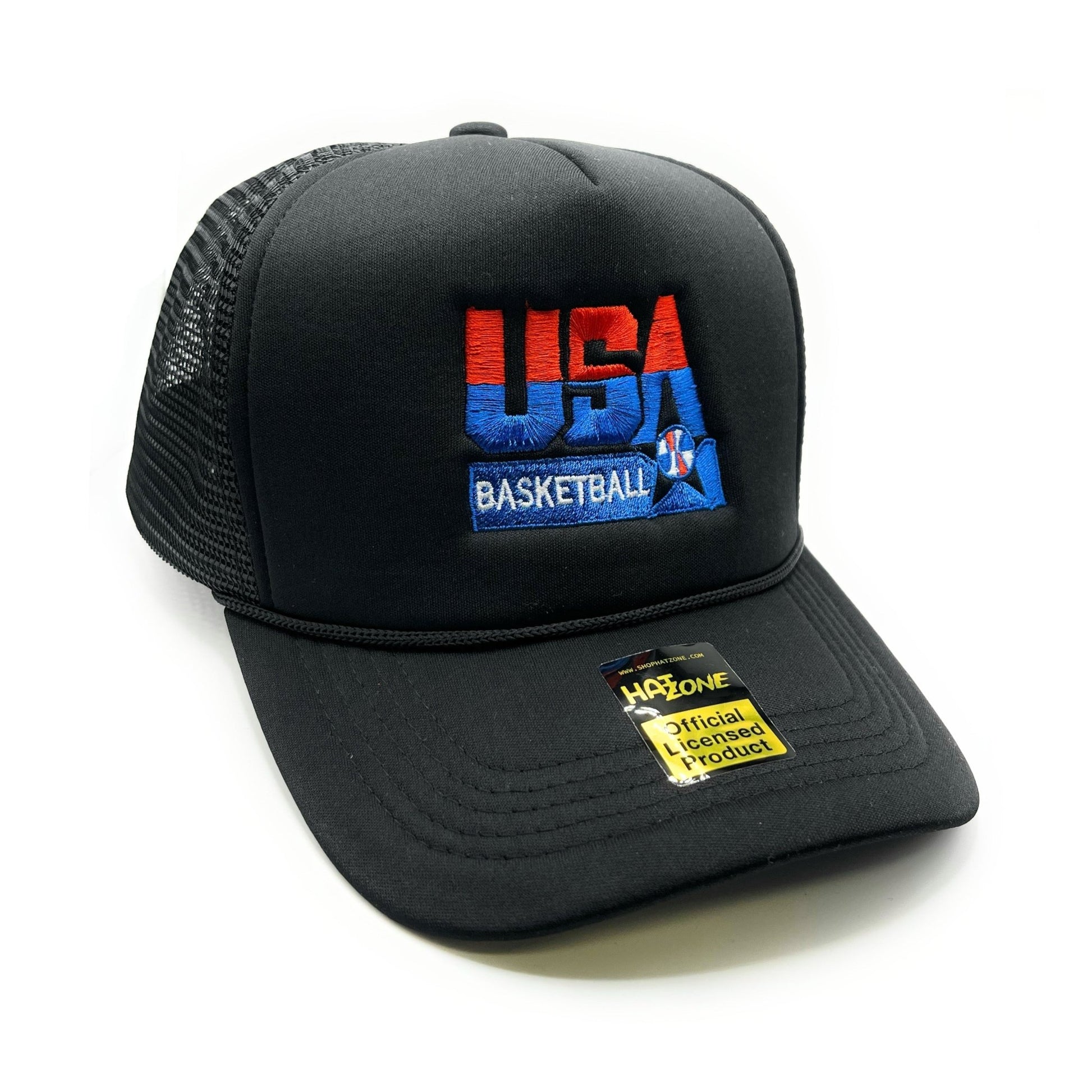 Vintage Dream Team Mesh Trucker Snapback (Black) - Hat Supreme