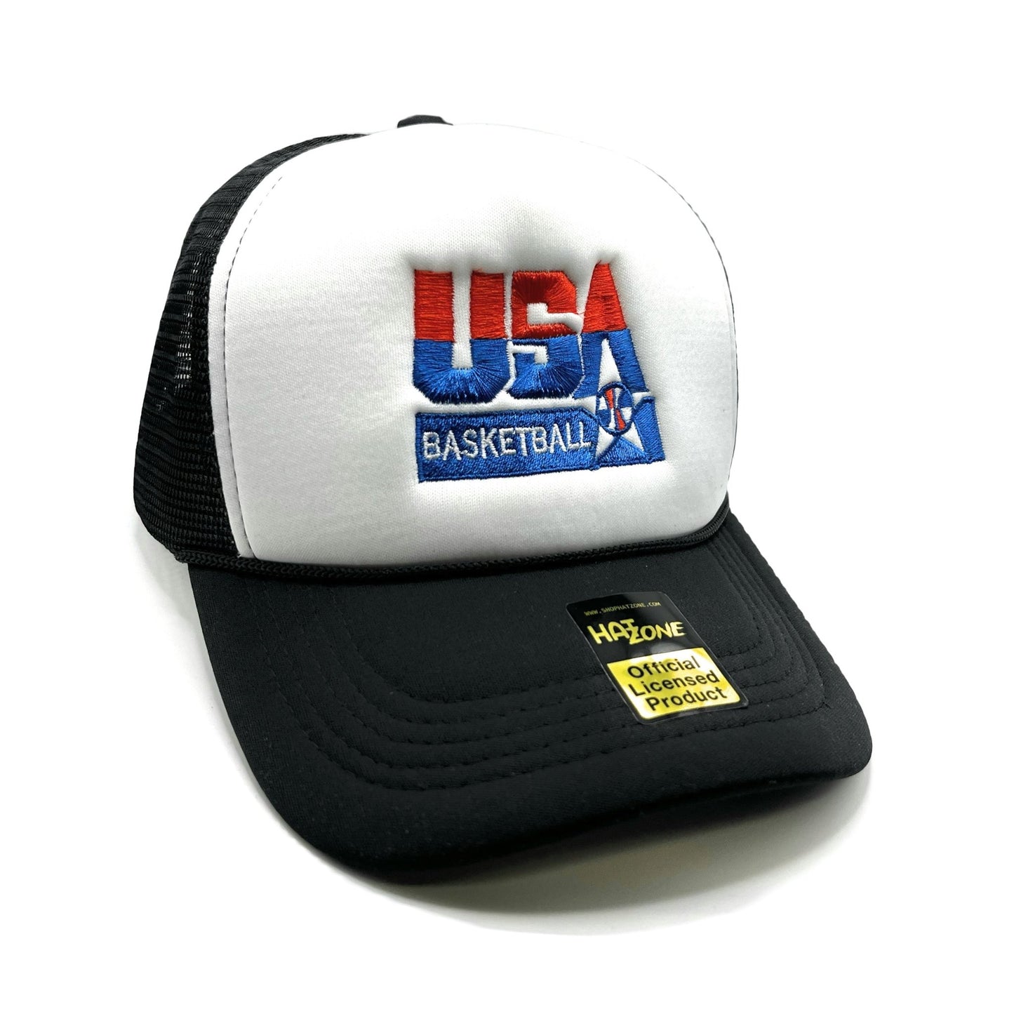 Vintage Dream Team Mesh Trucker Snapback (White/Black) - Hat Supreme