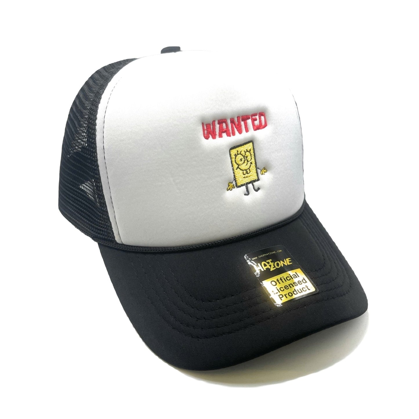 Wanted Mesh Trucker Snapback (White/Black) - Hat Supreme