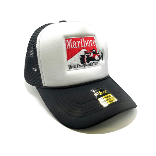 World Championship Team Racing Trucker Snapback (White/Black) - Hat Supreme