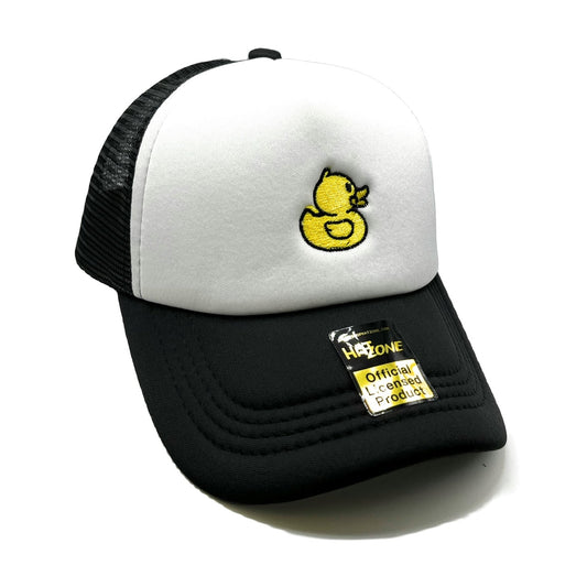 Yellow Rubber Duck Mesh Trucker Snapback (White/Black) - Hat Supreme