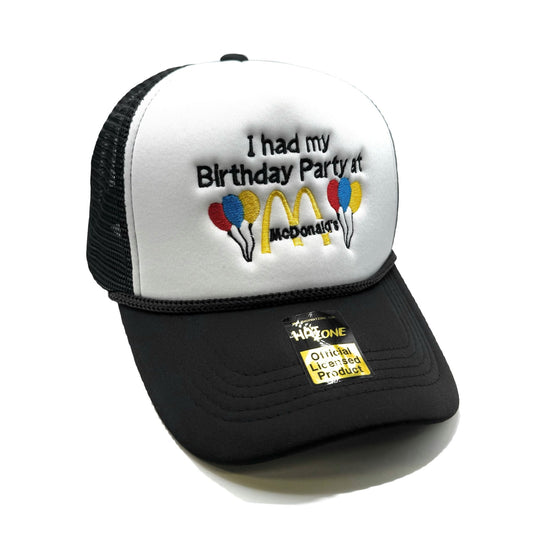 Birthday at Mickey D's Mesh Trucker Snapback (Black) - Hat Supreme