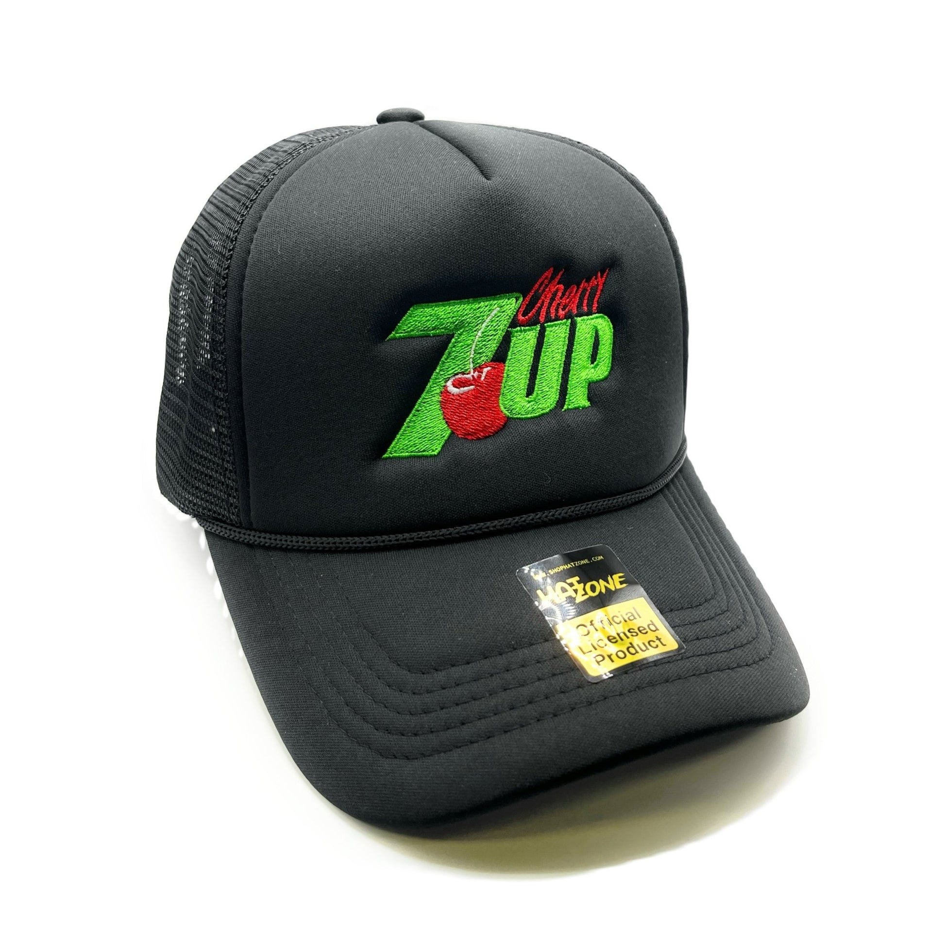 Cheery 7up Mesh Trucker Snapback (Black) - Hat Supreme