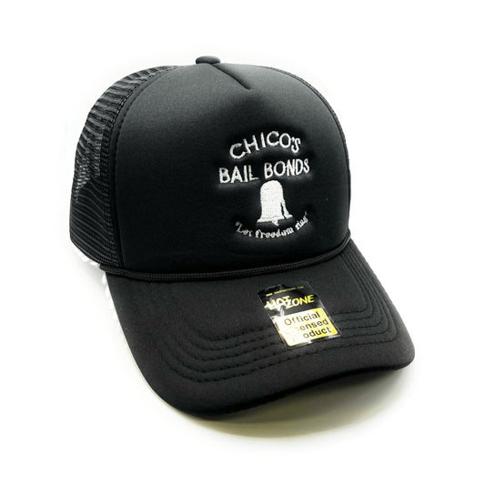 Chicos Bail Bonds (Bad News Bears) Mesh Trucker Snapback (Black) - Hat Supreme