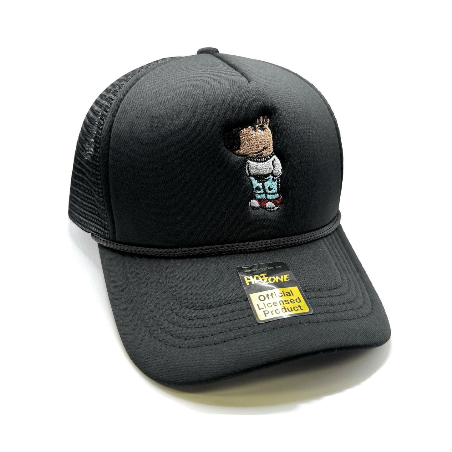 Chill Guy Mesh Trucker Snapback (Black) - Hat Supreme