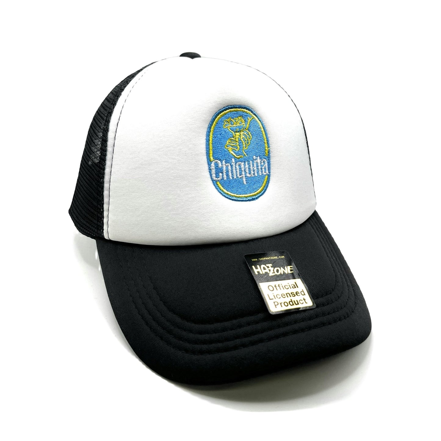 Chiquita Mesh Trucker Snapback (White/Black) - Hat Supreme