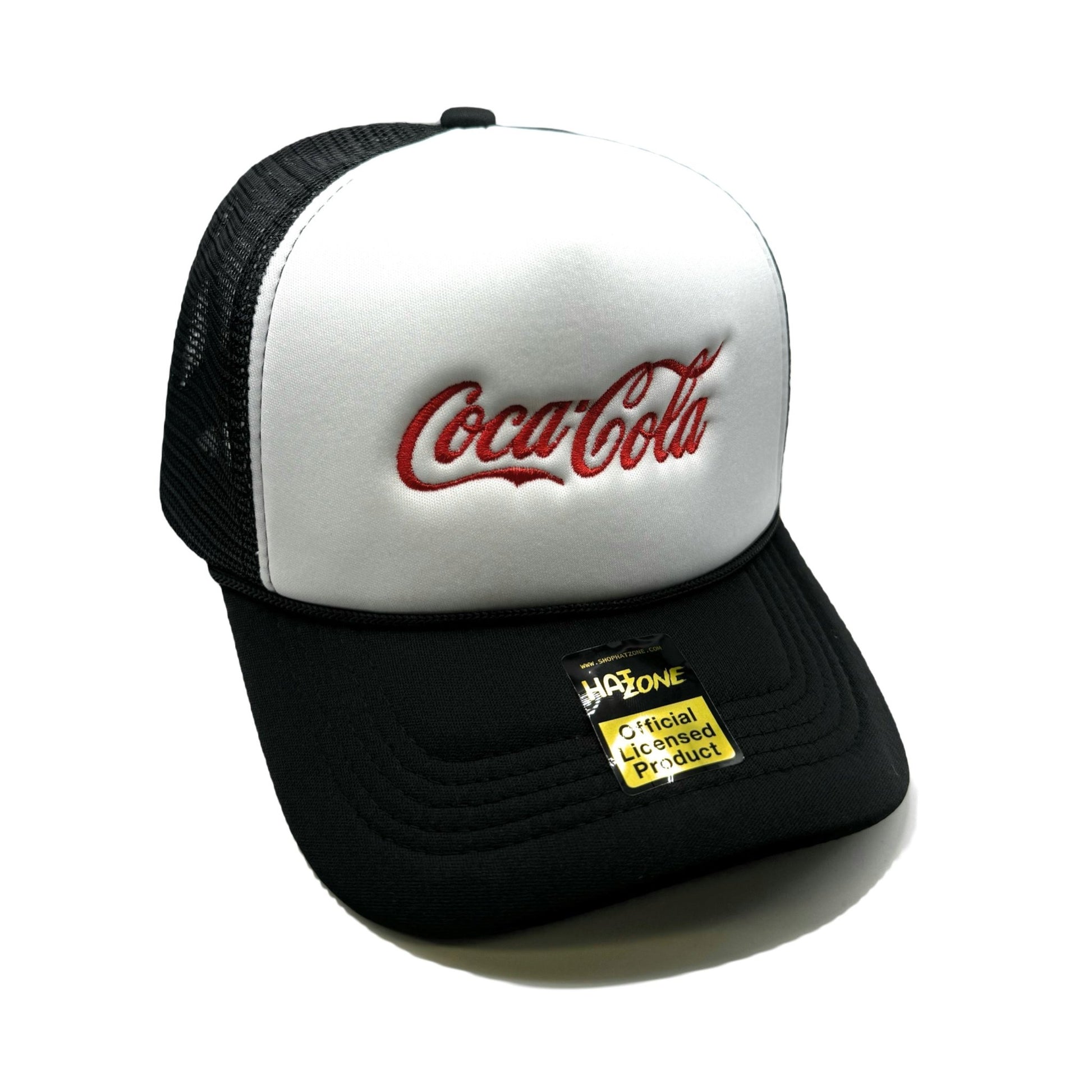 Cola Mesh Trucker Snapback (White/Black) - Hat Supreme