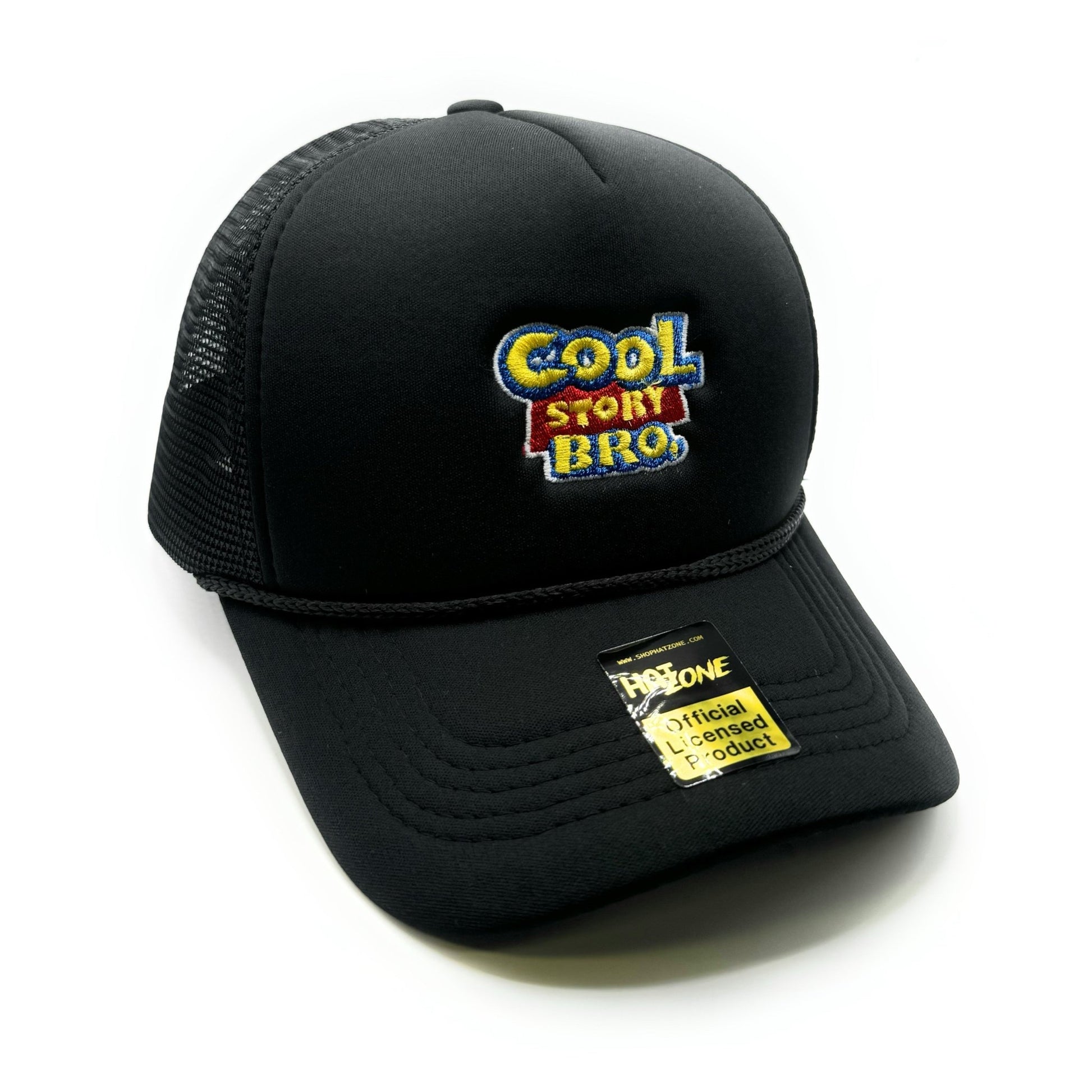 Cool Story Bro Mesh Trucker Snapback (Black) - Hat Supreme