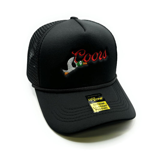 Duck Hunt X Coors Mesh Trucker Snapback (Black) - Hat Supreme