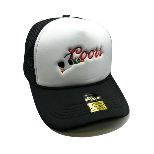 Duck Hunt X Coors Mesh Trucker Snapback (White/Black) - Hat Supreme