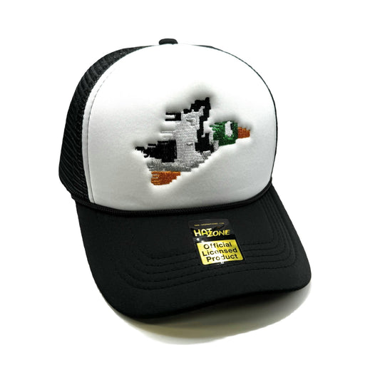 Duck Hunt XL Mesh Trucker Snapback (White/Black) - Hat Supreme