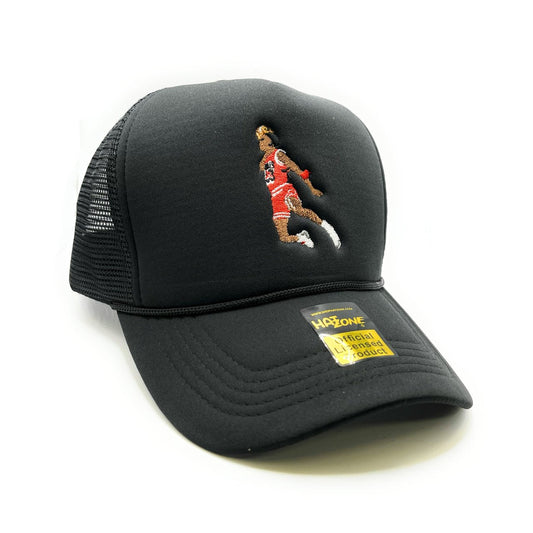 Free Throw Mesh Trucker Snapback (Black) - Hat Supreme