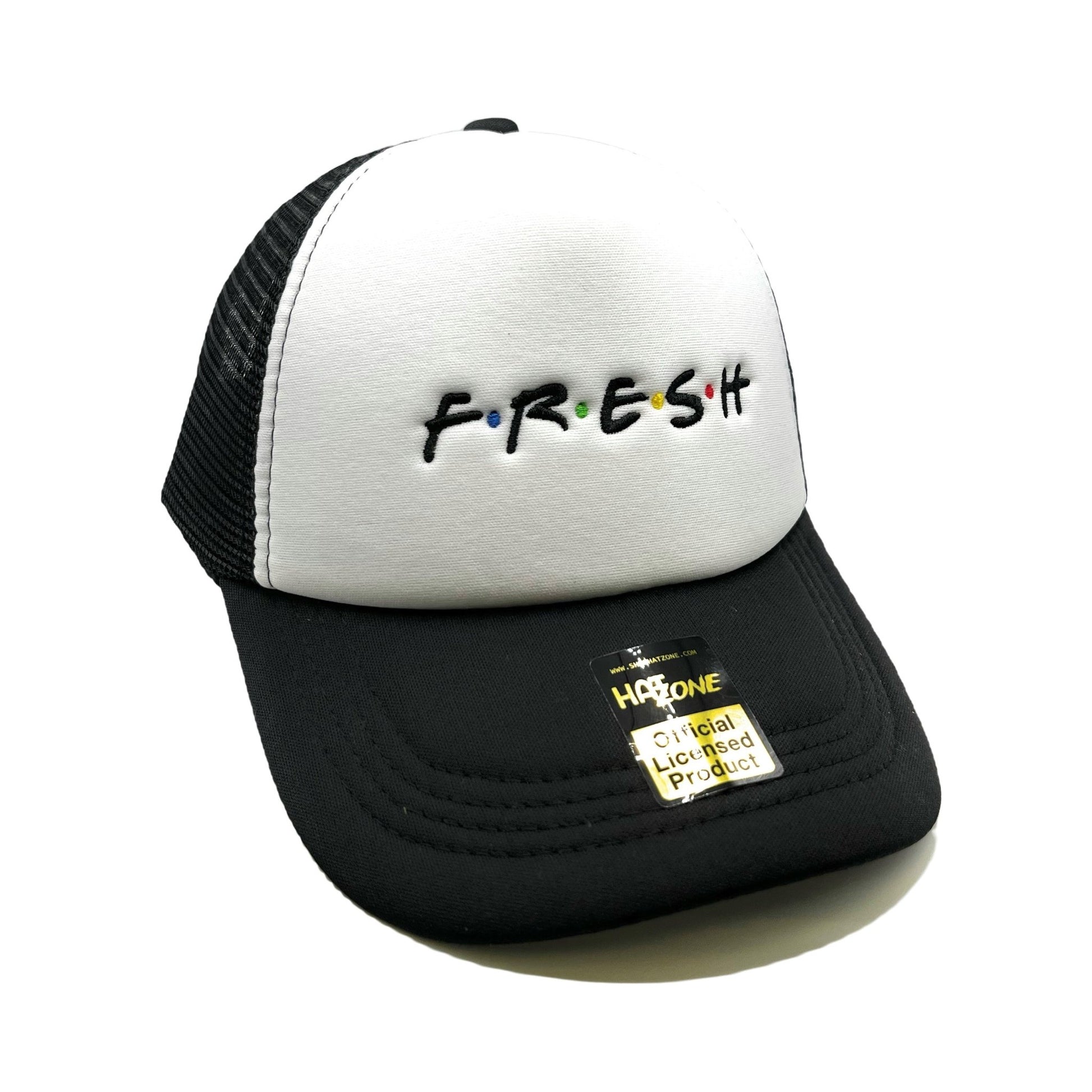 Fresh Mesh Trucker Snapback (White/Black) - Hat Supreme