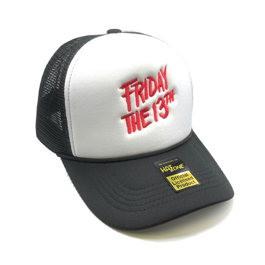 Fri the 13th Mesh Trucker Snapback (White/Black) - Hat Supreme