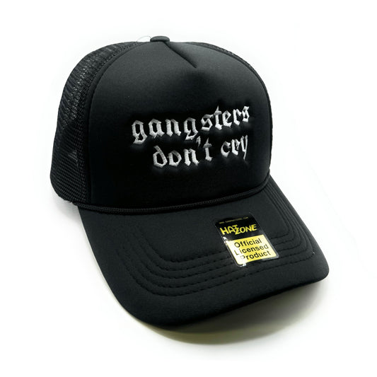 Gangsters Dont Cry Mesh Trucker Snapback (Black) - Hat Supreme