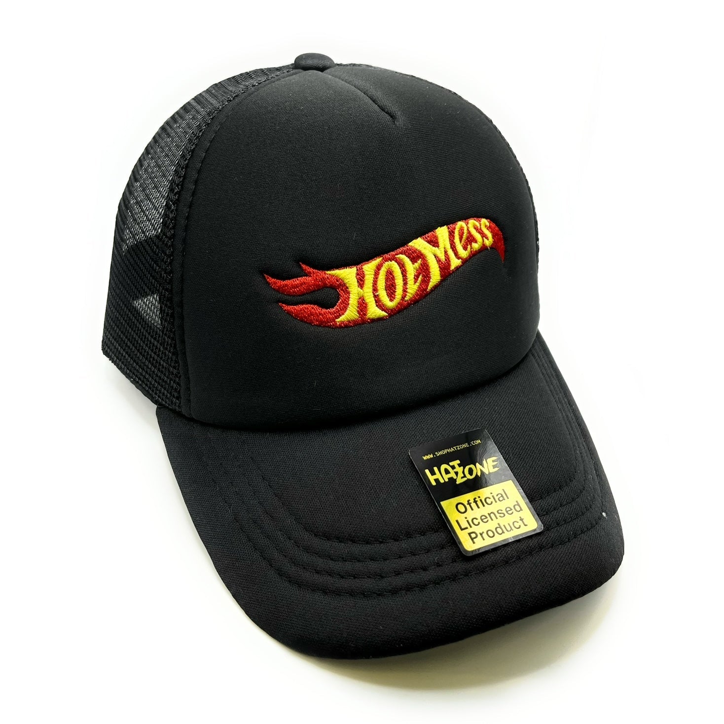 Hot Mess Mesh Trucker Snapback (Black) - Hat Supreme