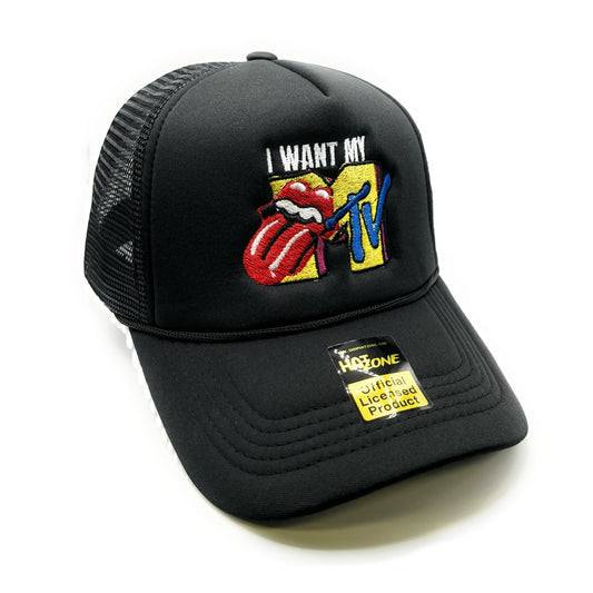 I Want My MTV Mesh Trucker Snapback (Black) - Hat Supreme