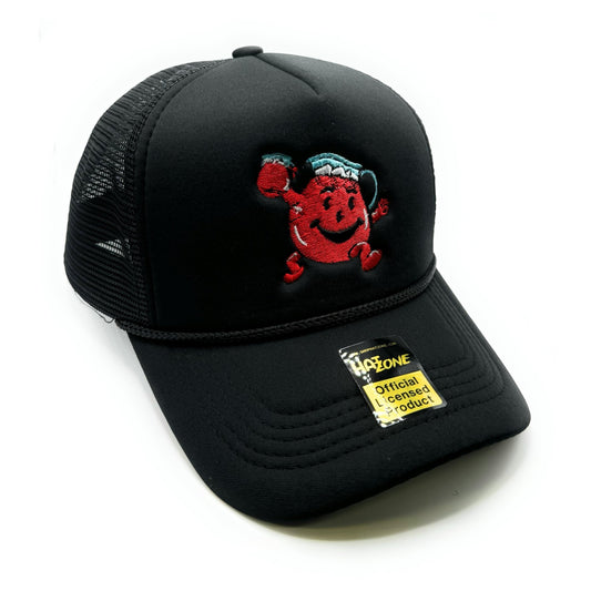 Kool Aid Man Mesh Trucker Snapback (Black) - Hat Supreme