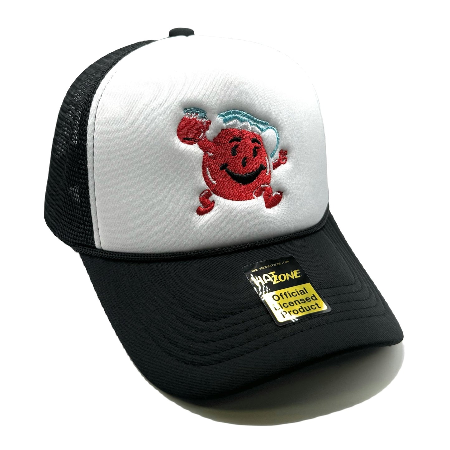 Kool Aid Man Mesh Trucker Snapback (White/Black) - Hat Supreme