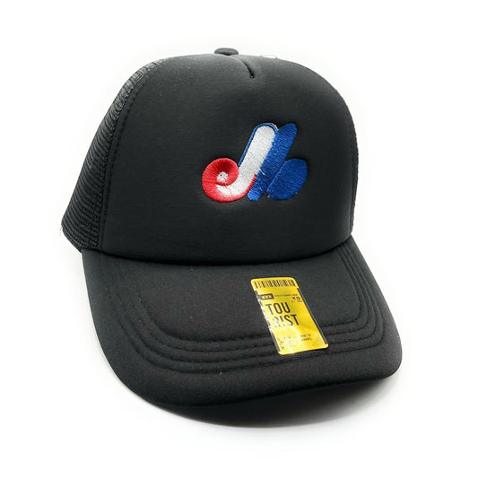 Montreal Mesh Trucker Snapback (Black) - Hat Supreme