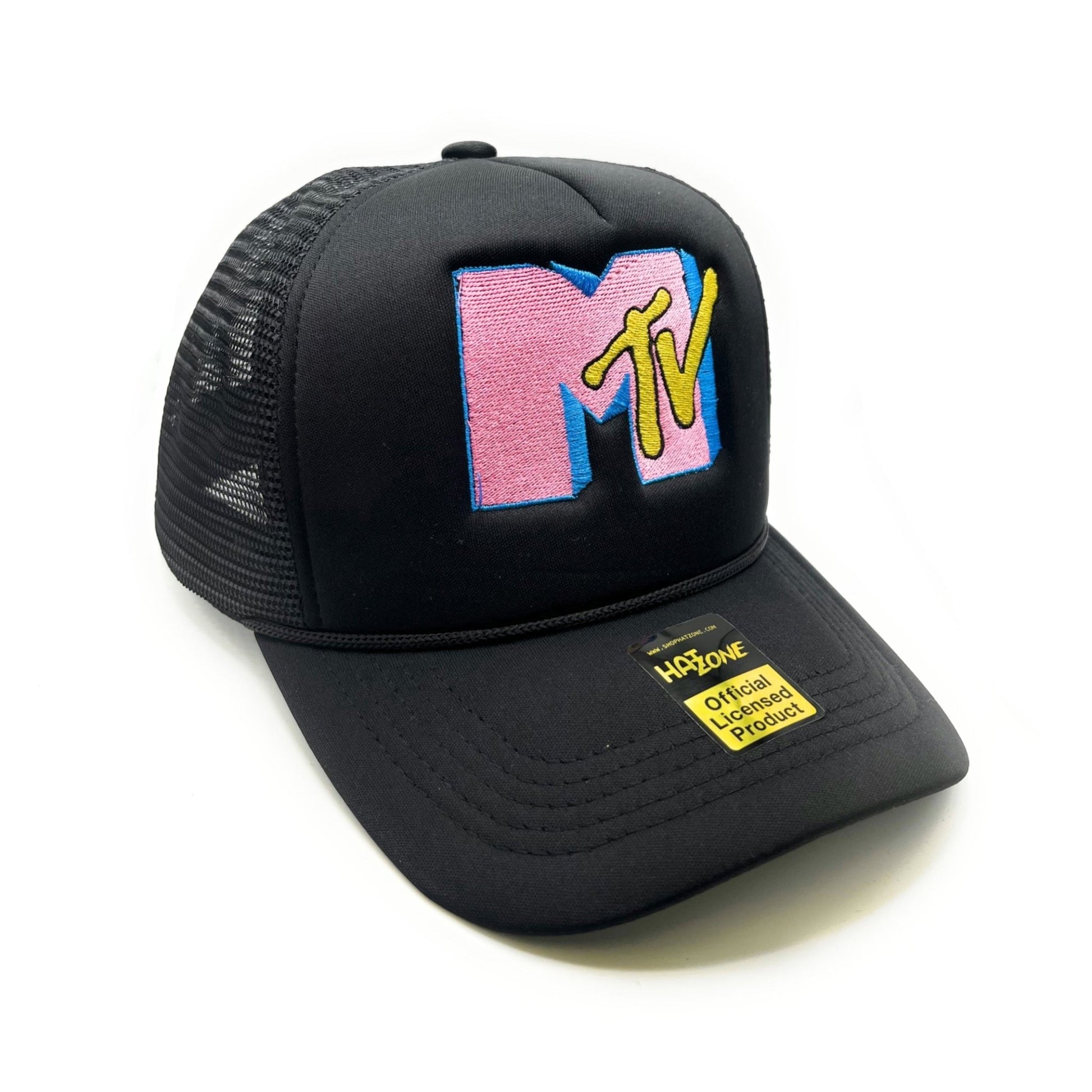 Music Television Trucker Snapback (Black) - Hat Supreme