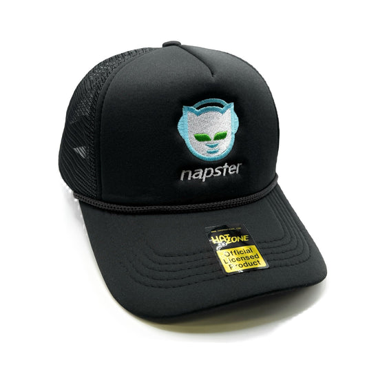 Napster Mesh Trucker Snapback (Black) - Hat Supreme