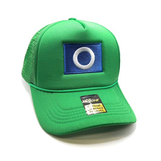 One More Game Mesh Trucker Snapback (Green) - Hat Supreme