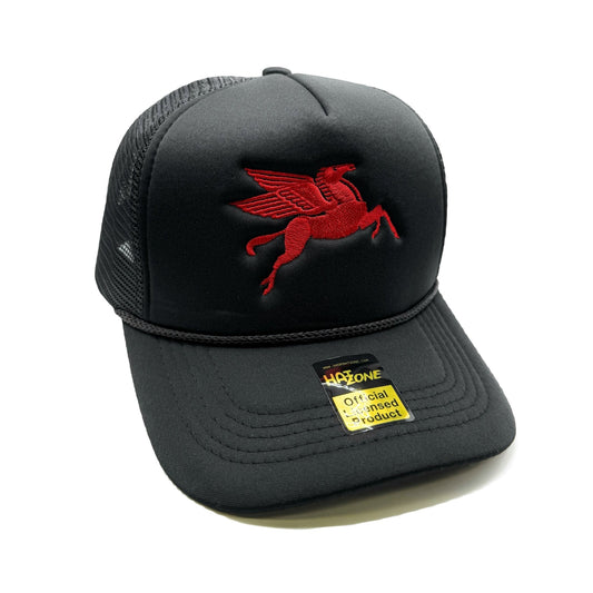 Pegasus Mesh Trucker Snapback (Black) - Hat Supreme