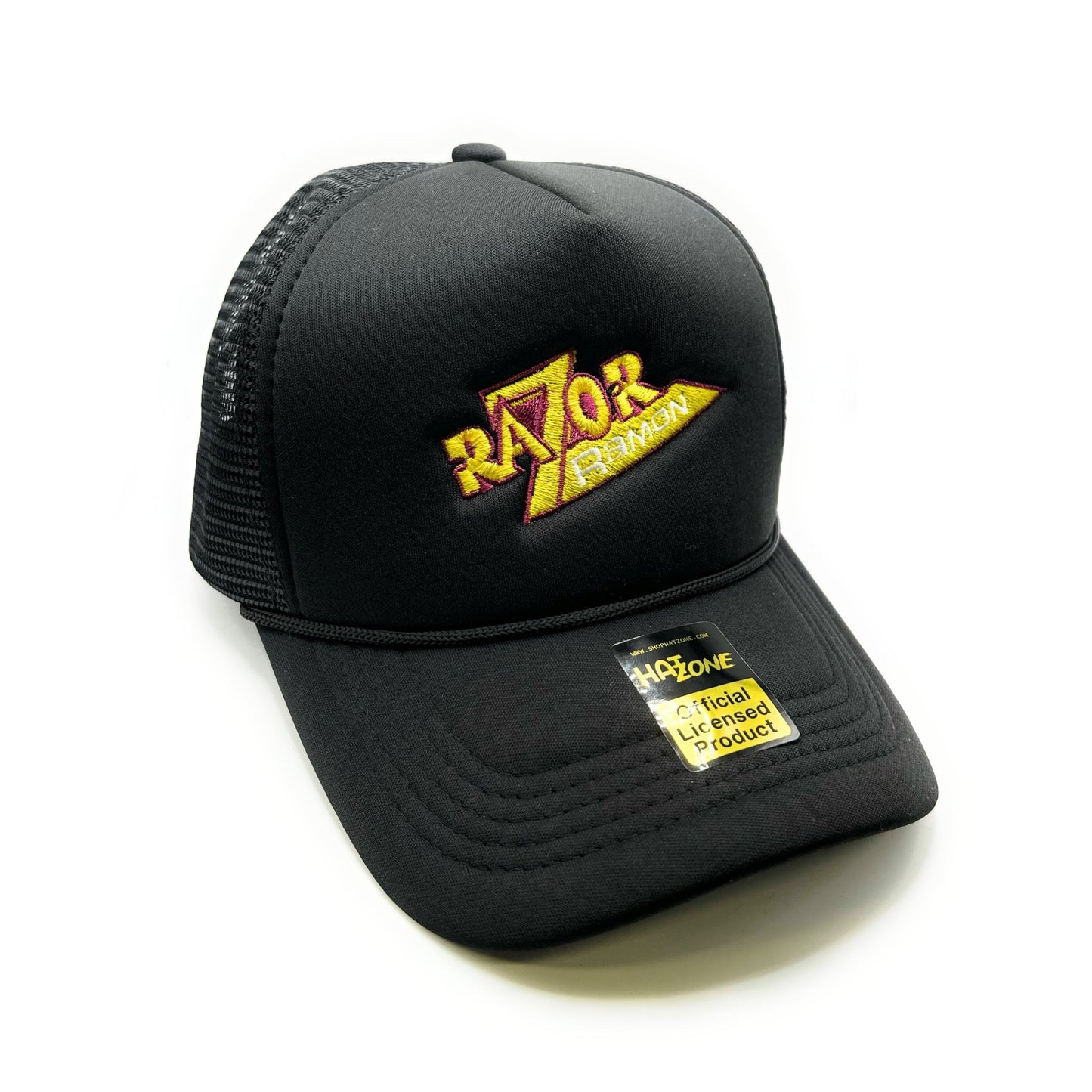 Razor Ramon Mesh Trucker Snapback (Black) - Hat Supreme