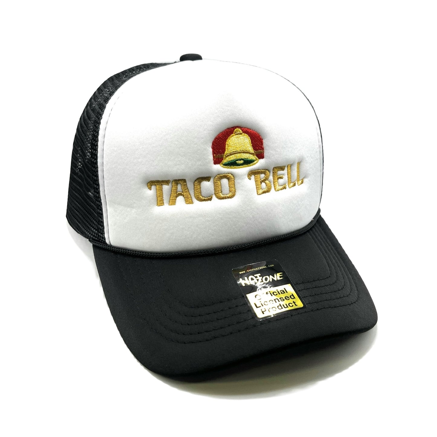 Retro Taco Bell Mesh Trucker Snapback (White/Black) - Hat Supreme