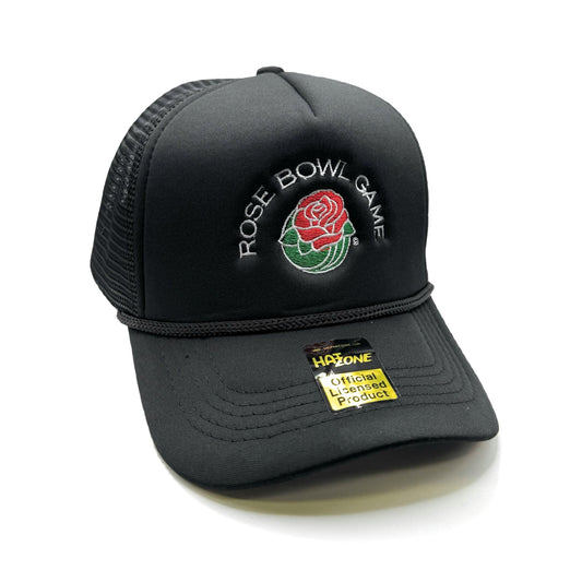 Rose Bowl Game Mesh Trucker Snapback (Black) - Hat Supreme