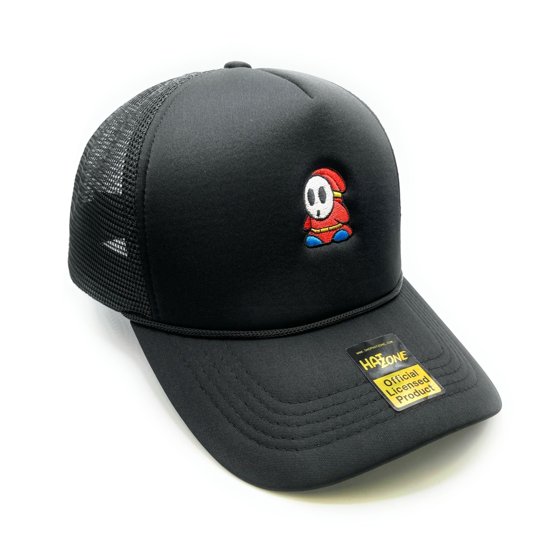 Shy Guy Mesh Trucker Snapback (Black) - Hat Supreme