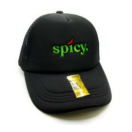 Spicy Mode Mesh Trucker Snapback (Black) - Hat Supreme