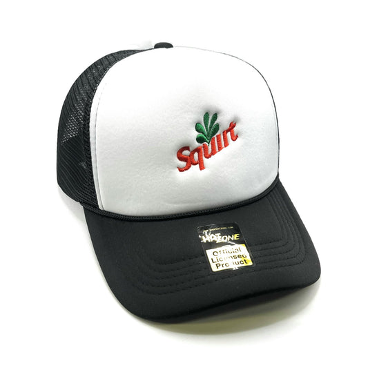 Squirt Mesh Trucker Snapback (White/Black) - Hat Supreme