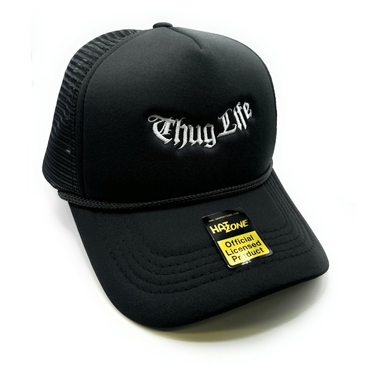 Thug Life Mesh Trucker Snapback (Black) - Hat Supreme